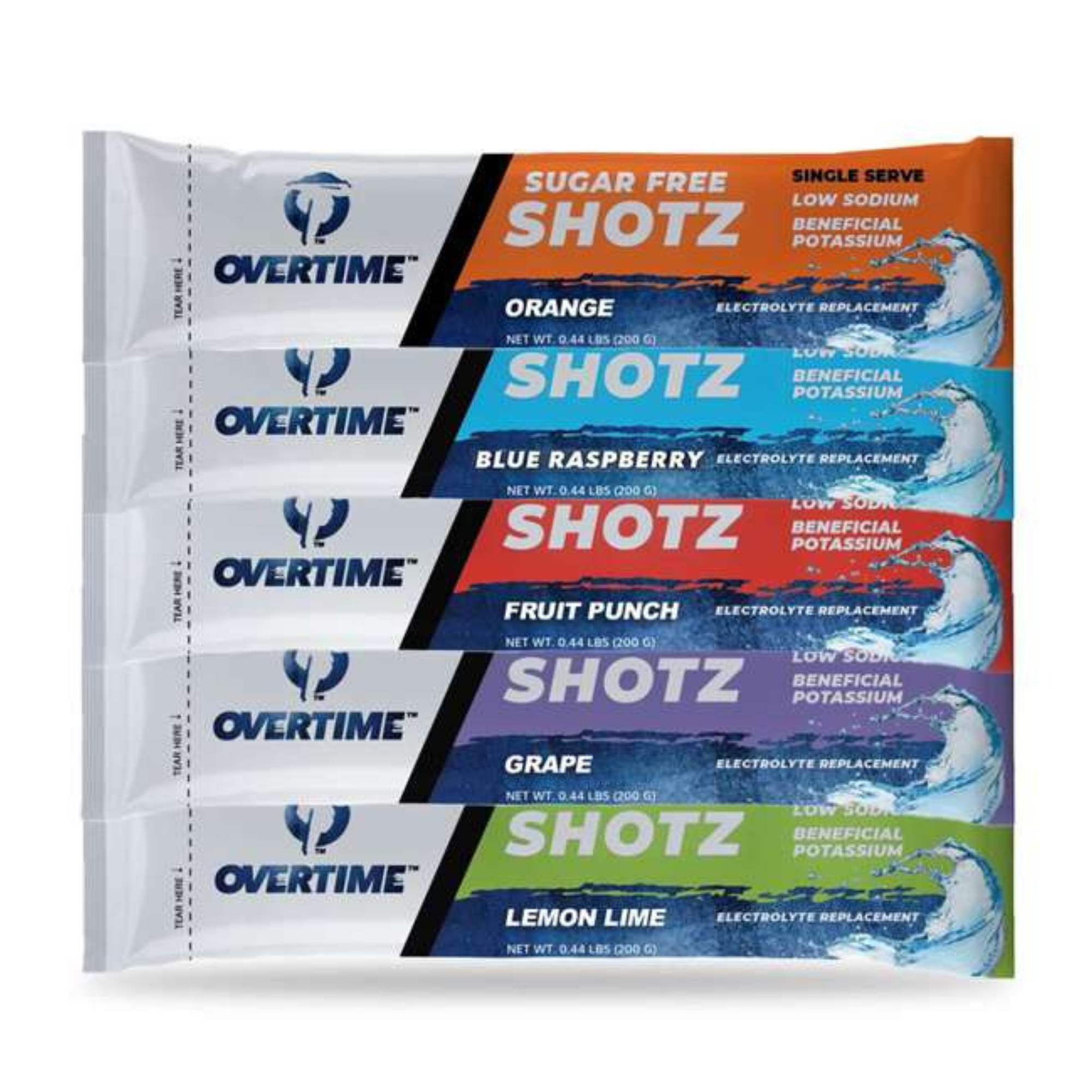 Overtime 400 Pack Sugar Free Single Flavor Electrolyte Drink Mix - Single Serve Shotz  from Columbia Safety